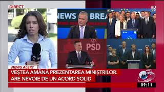 Veştea amână prezentarea miniştrilor. Are nevoie de un acord solid