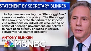 State Dept. Issues Response To Intelligence Report Findings On Khashoggi's Murder | Katy Tur | MSNBC