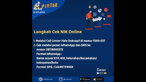 Perlu Tau! Cara cek NIK online 2022