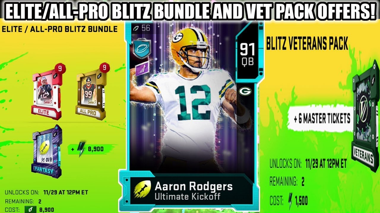 91 KICKOFF MASTER TOPPER! ELITE/ALL PRO BLITZ BUNDLE AND VET PACK OFFERS! | MADDEN 20 ULTIMATE TEAM