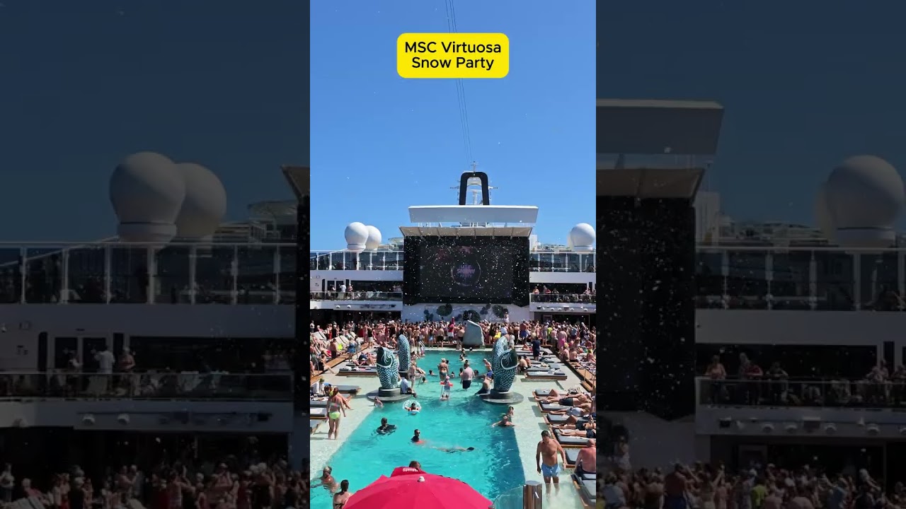 MSC Virtuosa Poolside Party | Would You Sail On This Ship? #msc #mscvirtuosa #shorts