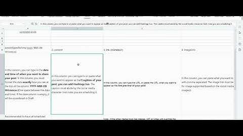 Requirements for CSV when bulk scheduling Social Media Posts