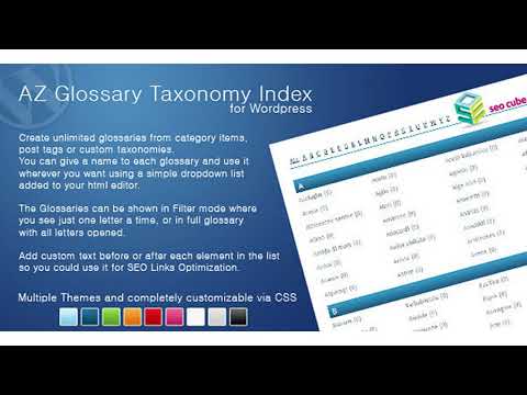 AZ Glossary Taxonomy Index | Codecanyon Scripts and Snippets