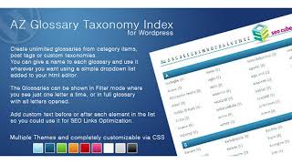 AZ Glossary Taxonomy Index | Codecanyon Scripts and Snippets
