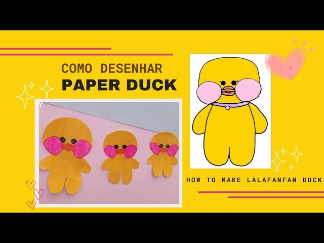 COMO DESENHAR UM PAPER DUCK  Pato de papel famoso do TikTok 