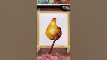 Watercolor Pear tutorial!