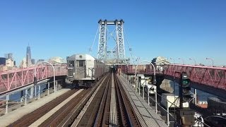 NYC Subway HD 60fps: Manhattan Bound R42 4836 J SkipStop Express Train Railfan Window (6/24/15)