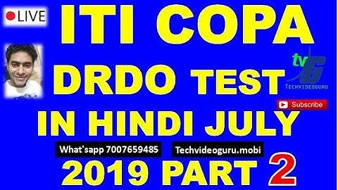 ITI COPA MOCK TEST SEMESTER 1-2 LIVE SOLUTION WITH PDF JULY 2019 CLASS PART 1 DRDO COPA 2