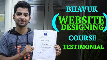 Bhavuk WEBSITE DESIGNING Course Testimonial at WebtechLearning - Web Education Academy