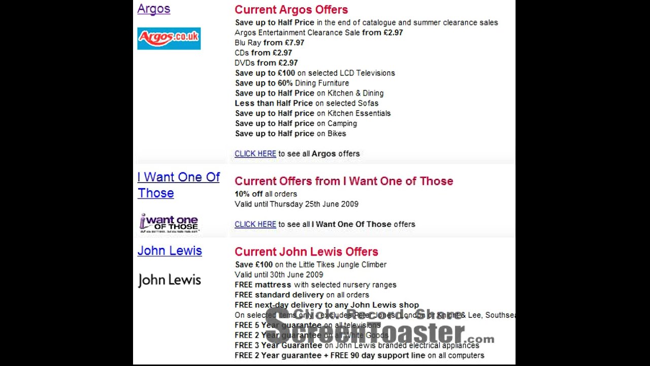 CompareStorePrices.co.uk Offers