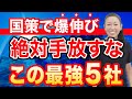 【国策で爆伸び】絶対手放すな この最強５社