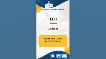 LEN formula Top 100 Excel formulas #msexcel #exceltutorials #exceltips #trending #excelformulas
