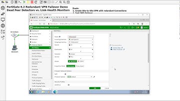 3. Removing VPN tunnels, creating partial redundant VPN on FortiGate 6.2 using Link Health Monitors.