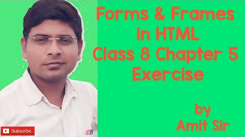 Forms & Frames in HTML exercise
