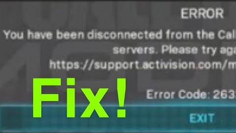 Modern Warfare Fix "You have been disconnected from Call of Duty"