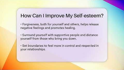 How Can I Improve My Self-esteem? - Inside Body Image