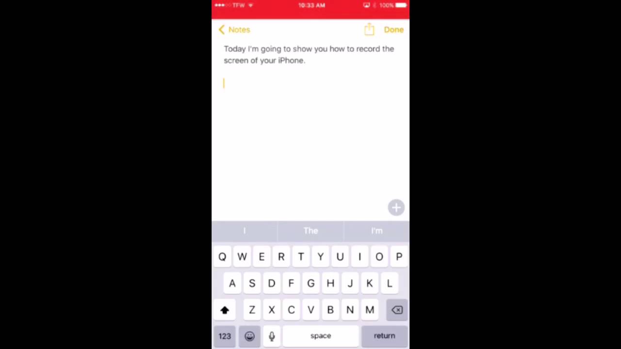 BB Rec recording the iPhone screen