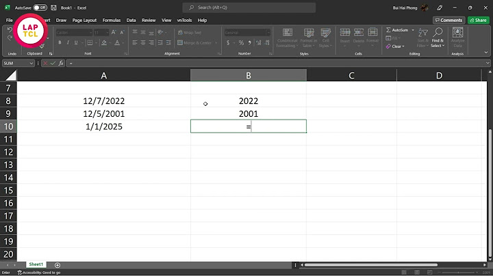 Hàm year mod 100 trong excel nghia là gì năm 2024