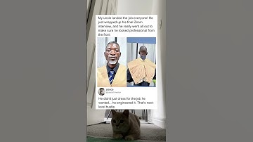 He made sure to look professional for the interview