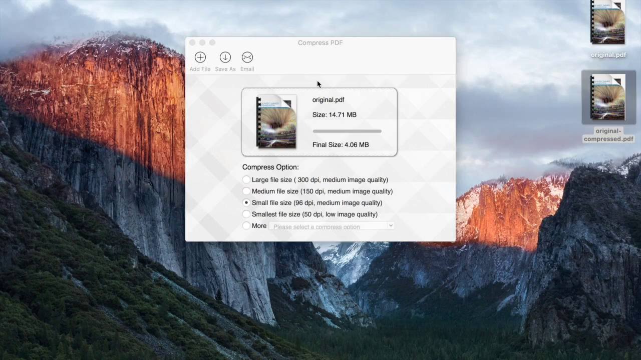 shrink pdf size for email mac