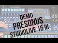 Presonus studiolive 16 iii  dmo complte de la console de mixage numrique 32 canaux