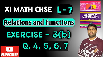 Exercise 3(b) | Relations and functions | class 11 chse math chapter 3 in odia |