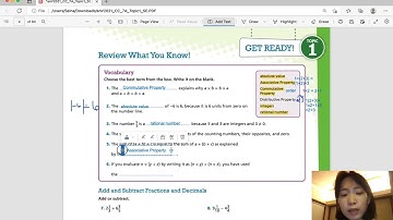 EnVision Grade 7 Accelerated Pre-Algebra Topic 1: Rational Number Operations - Intro