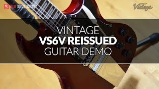 Vintage® VS6 Guitarra Eléctrica Vibrato | Color: Cherry Red video