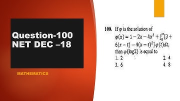Solving Integral Equations by Laplace Transform  CSIR NET DEC 2018 Question 100