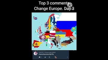 Top 3 comments change Europe. Day 3. #shorts #mapping #foryou #foryoupage #fyp