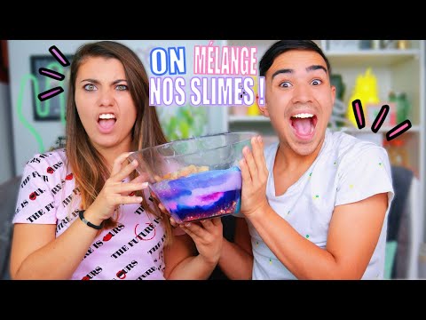 ON MÉLANGE TOUS NOS SLIMES ?!! Jonathan et Amandine