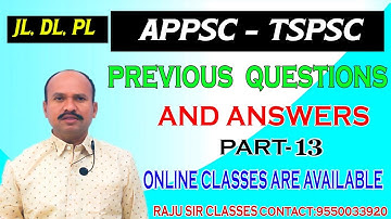 GENERAL STUDIES|PREVIOUS QUESTIONS AND ANSWERS| PART-13TSPSC #tslprb #tspsc