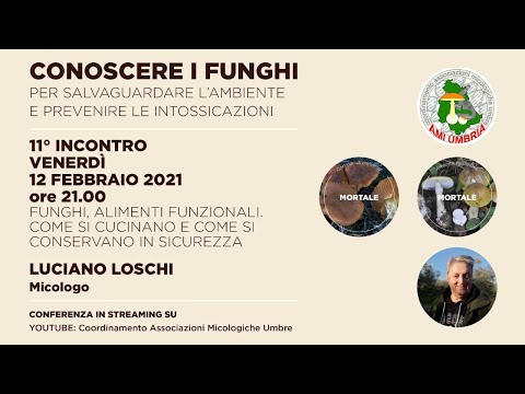 Funghi, alimenti funzionali. Come si cucinano e come si conservano in sicurezza, con Luciano Loschi