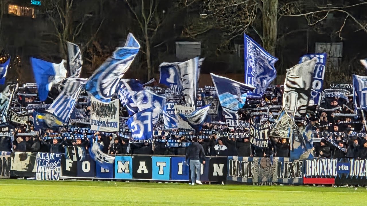 03.12.2025 Zug 94 - FC Luzern 1:4, Intro, Support & Pyro 