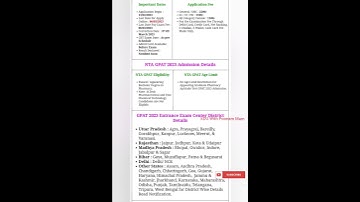 NTA GPAT 2023 Admission Test Apply Online Form #ytshorts #gpat