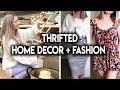 THRIFT WITH ME **HOME DECOR + CLOTHING HAUL**