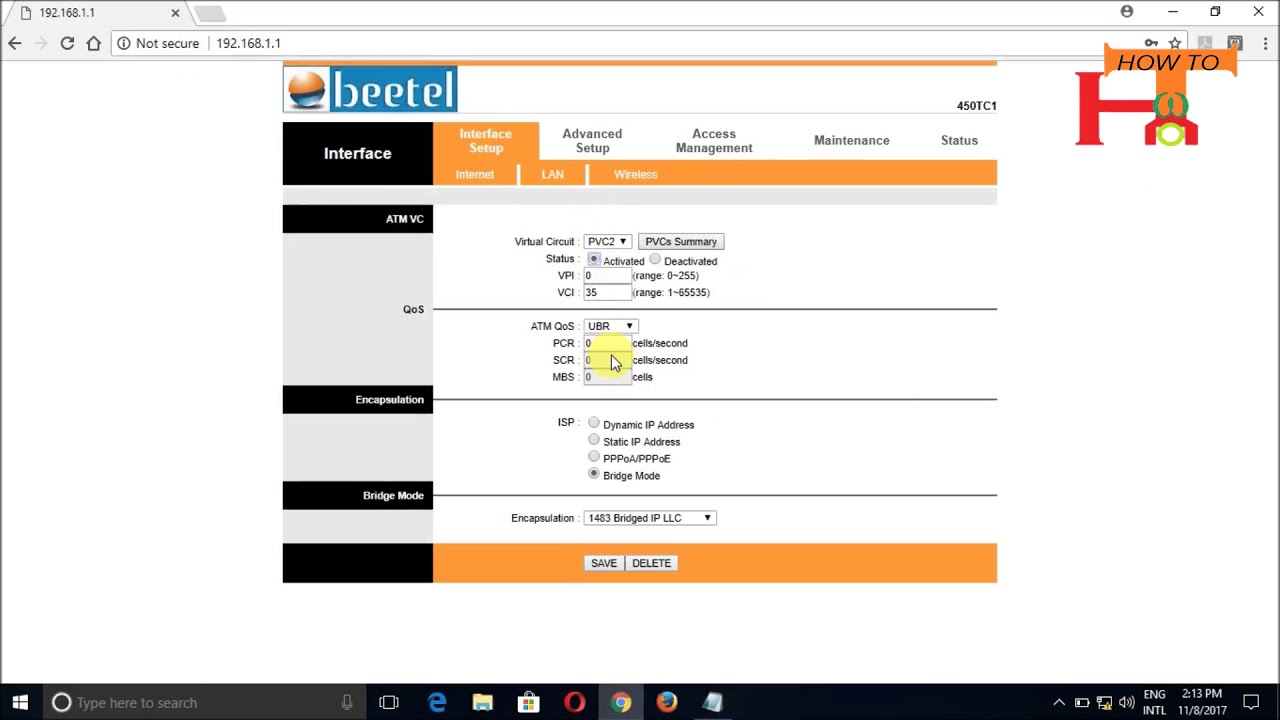 beetel 450tc1 modem firmware