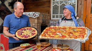 Homemade Pizza And Berry Pie From Ukrainian Village