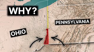 Странная граница между Пенсильванией и Огайо