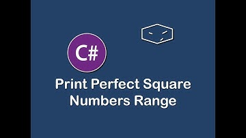 print perfect square numbers range in c#