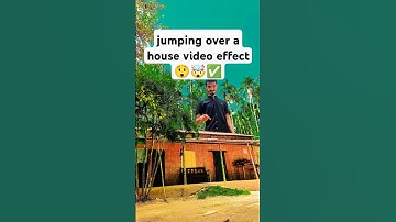 jumping over a house video effect for your Instagram reels with your phone #shorts #effect #jump