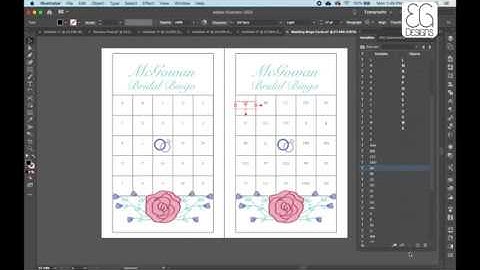 Using Google Sheets to Create Variables in Adobe Illustrator - Making Bingo Cards