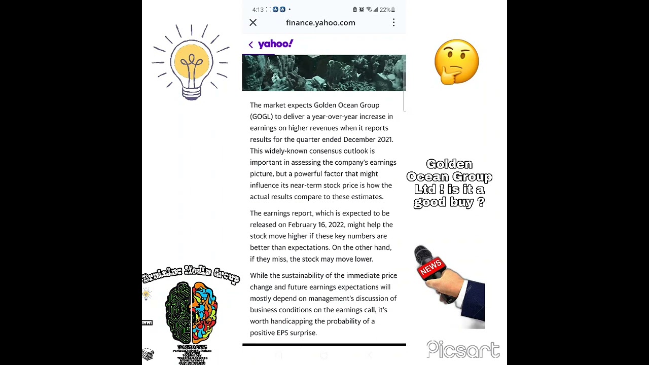 |Webull app| Golden Ocean Group Ltd . Yahoo Finance say it's a great buy ?