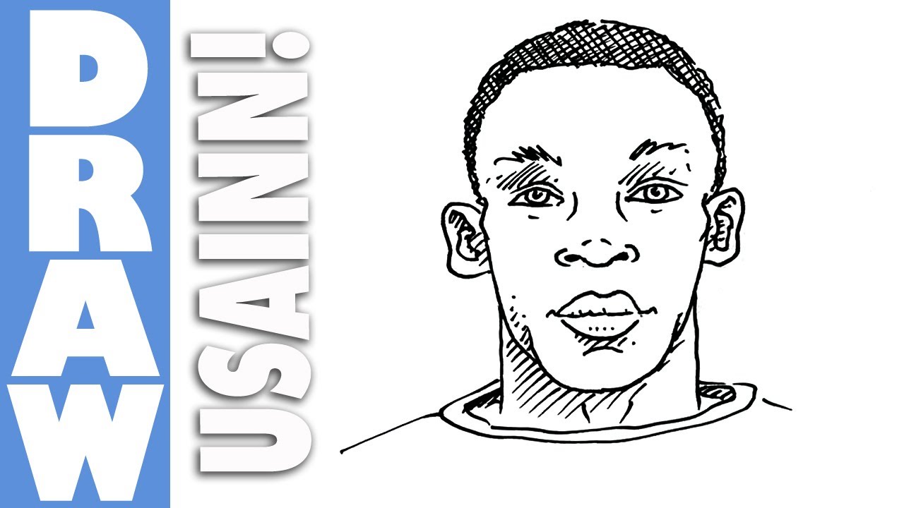 Learn How to Draw Usain Bolt (Other People) Step by Step : Drawing Tutorials