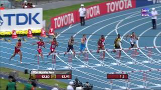 Final 110m. vallas masculino. Atletismo Cto. del Mundo Moscú 2013.