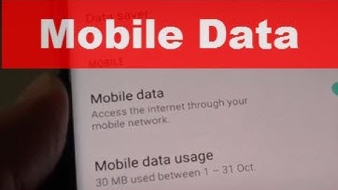 Samsung Galaxy S9 Plus: 2 Ways to Enable / Disable Mobile Data