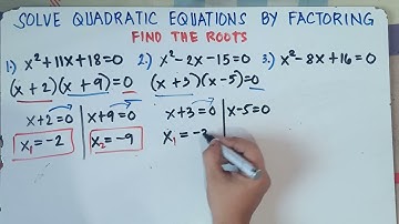 Solving Quadratic Equations by Factoring | Finding the Roots | Explain in Detailed