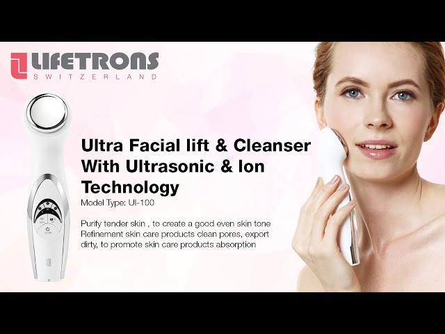 Lifetrons Ultra Cleanser – Spazzola pulizia viso con massaggio, ioni ed EMS  - Hitecos