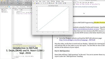 Intro to MATLAB Lab Video | EECS 1011
