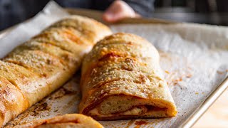 Classic Pepperoni Stromboli with Marinara Dipping Sauce